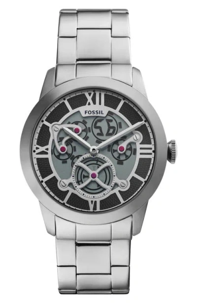 Fossil Townsman Big Tic Ana-digi Watch, 42mm In Silver