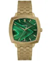 Fossil Unisex Nick Jonas X Machine Luxe Malachite Gold-tone Stainless Steel Watch, 37mm In Gold