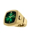 Fossil Unisex Nick Jonas X Machine Luxe Vignette Gold-tone Stainless Steel Ring Watch, 18.5mm In Gold