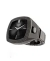 Fossil Unisex Nick Jonas X Machine Luxe Vignette Gunmetal Stainless Steel Ring Watch, 18.5mm In Black