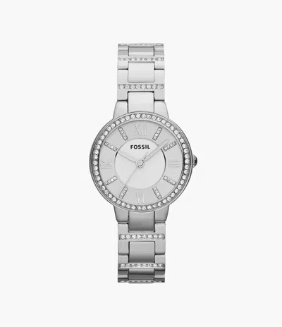 FOSSIL VIRGINIA WOMEN'S THREE-HAND DAY-DATE, STAINLESS STEEL WATCH