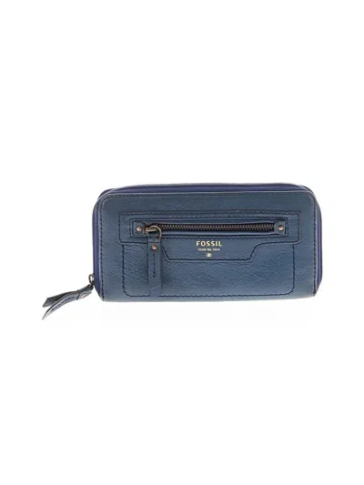 Pre-owned Fossil Wallet In Blue