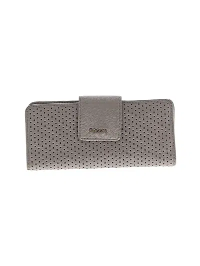 Pre-owned Fossil Wallet In Gray