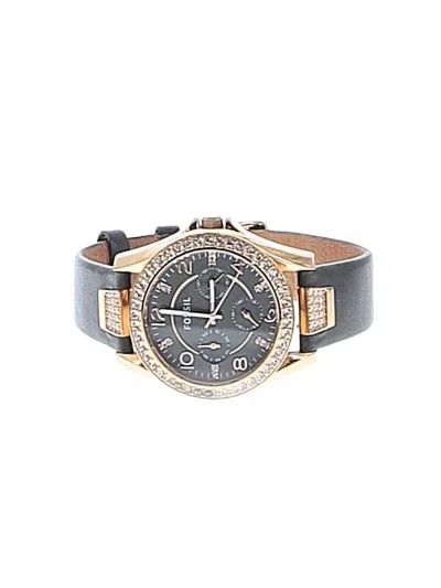 Pre-owned Fossil Watch In Black