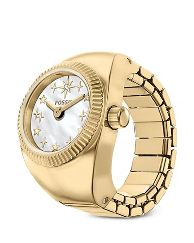 Fossil Watch Ring, 15mm In Gold