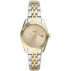 Fossil Scarlette Mini Quartz Crystal Gold Dial Ladies Watch Es4949