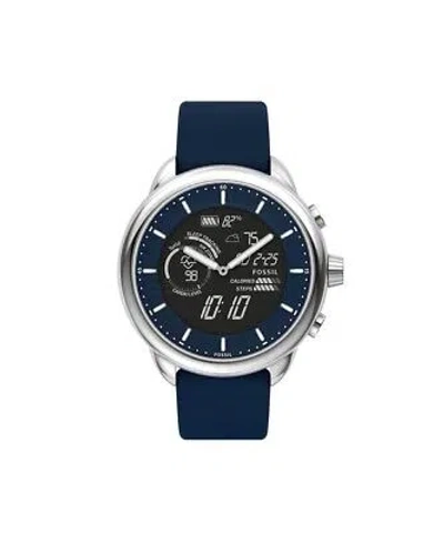 Pre-owned Fossil Wellness Edition Gen 6 Hybrid Ftw7082 In Blue