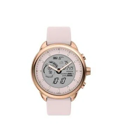 Pre-owned Fossil Wellness Edition Gen 6 Hybrid Ftw7083 Brown In Pink