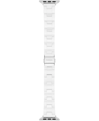 Fossil White Ceramic Band For Apple Watch, 38 40, 41mm