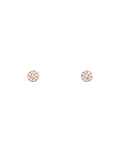 Fossil Woman Earrings Rose Gold Size - Stainless Steel, Crystal