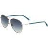 Fossil Women's 58mm Light Gold Sunglasses In Blue