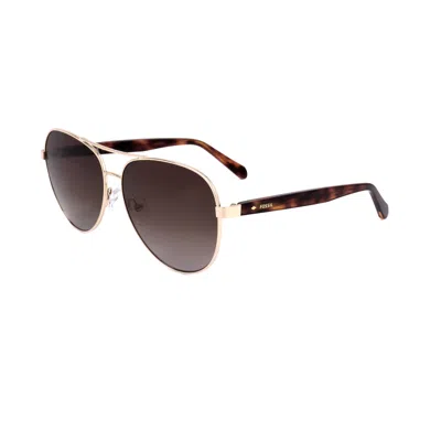 Fossil Women's 60 Mm Brown Sunglasses