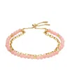 Fossil Women's Archival Core Essentials Faux Double Pink Acrylic Beaded Bracelet In Pink