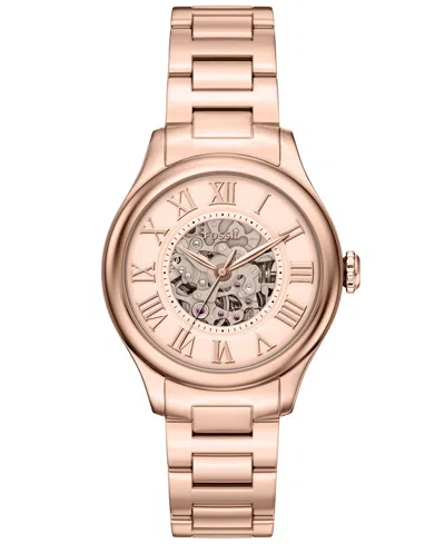 Fossil Women's Automatic Luxury Gilmore Stainless Steel Watch, 36mm In Gold