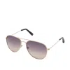 Fossil Women's Aviator Sunglasses In Gold
