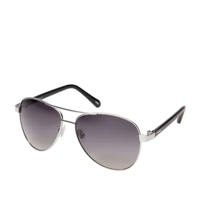 Fossil Women's Aviator Sunglasses In Silver