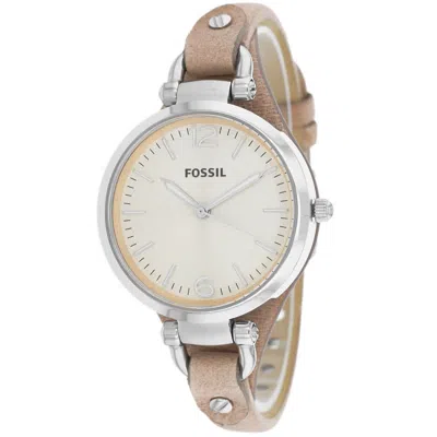 Fossil Women's Beige Dial Watch In Brown