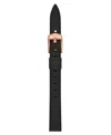 Fossil Women's Black Leather Watch Band, 12mm In Black
