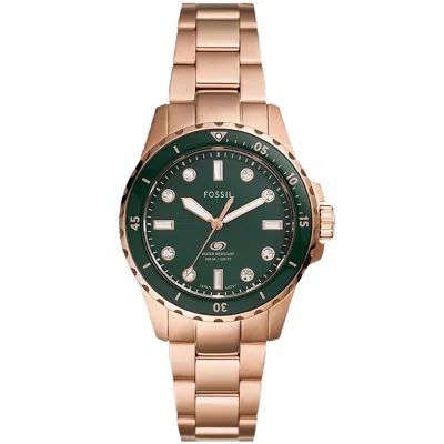 Fossil Women's Blue Dive Green Dial Watch