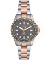 Fossil Women's Blue Dive Three-hand Two-tone Stainless Steel Watch 36mm