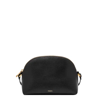 Fossil Women's Bri Leather Dome Crossbody In Black
