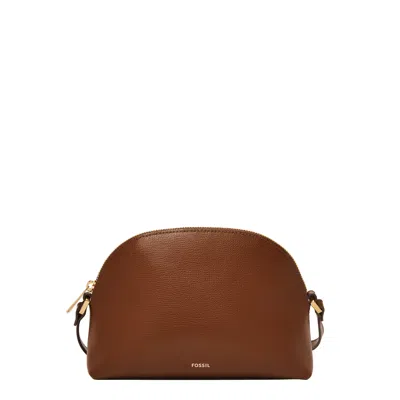 Fossil Women's Bri Leather Dome Crossbody In Brown