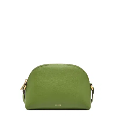 Fossil Women's Bri Leather Dome Crossbody In Green