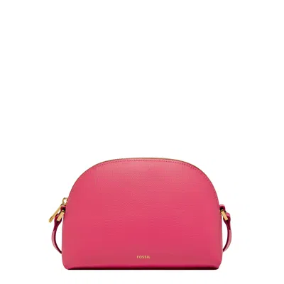 Fossil Women's Bri Leather Dome Crossbody In Pink