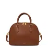 Fossil Women's Bri Leather Dome Satchel In Brown