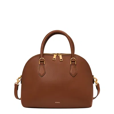 Fossil Women's Bri Leather Dome Satchel In Brown