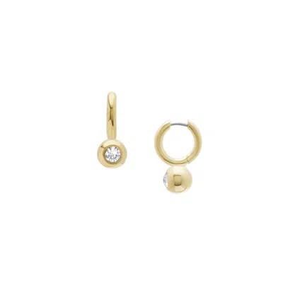 Fossil Women's Bright Baubles Gold-tone Brass Hoop Earrings