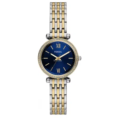 Fossil Women's Carlie Blue Dial Watch