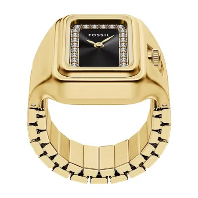 Fossil Women's Carlie Mini Black Dial Watch In Gold