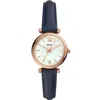 Fossil Mini Carlie Star Leather Strap Watch, 28mm In Gold