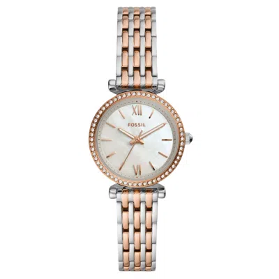 Fossil Women's Carlie Mini White Dial Watch