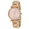 Fossil Carlie Crystal-embellished 35mm Watch In Gold