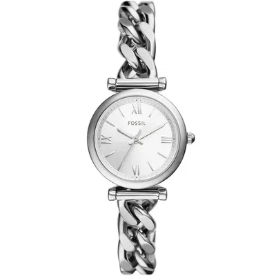 Fossil Women's Carlie Silver Dial Watch
