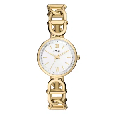 Fossil Carlie Chain-link 30mm Watch In White