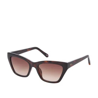 Fossil Women's Cat Eye Sunglasses In Brown