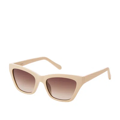 Fossil Women's Cat Eye Sunglasses In White