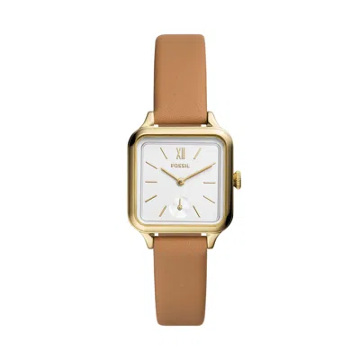 Fossil Women's Colleen Three-hand, Gold-tone Stainless Steel Watch In Brown