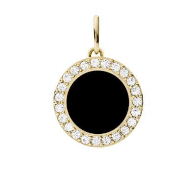 Fossil Women's Corra Oh So Charming Black Onyx Charm In Gold