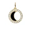 Fossil Women's Corra Oh So Charming Black Onyx Charm In Gold
