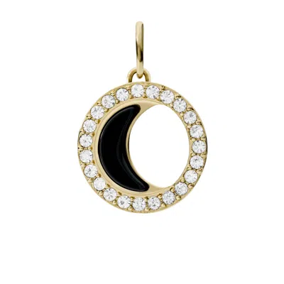 Fossil Women's Corra Oh So Charming Black Onyx Charm In Gold