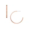 Fossil Women's Ear Party Rose Gold-tone Stainless Steel Hoop Earrings In Gold