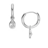 Fossil Women's Ear Party Silver-tone Brass Hoop Earrings In Silver