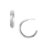 Fossil Women's Ear Party Stainless Steel Hoop Earrings In Metallic