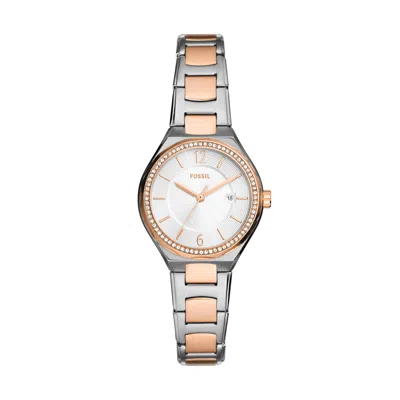 Fossil Women's Eevie Three-hand Date, Two-tone Stainless Steel Watch In Multi