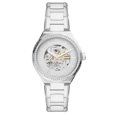 Fossil Women's Eevie White Dial Watch In Silver