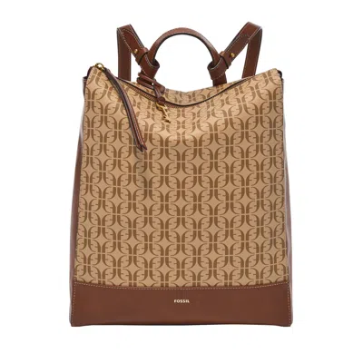 Fossil Women's Elina Printed Convertible Backpack In Brown